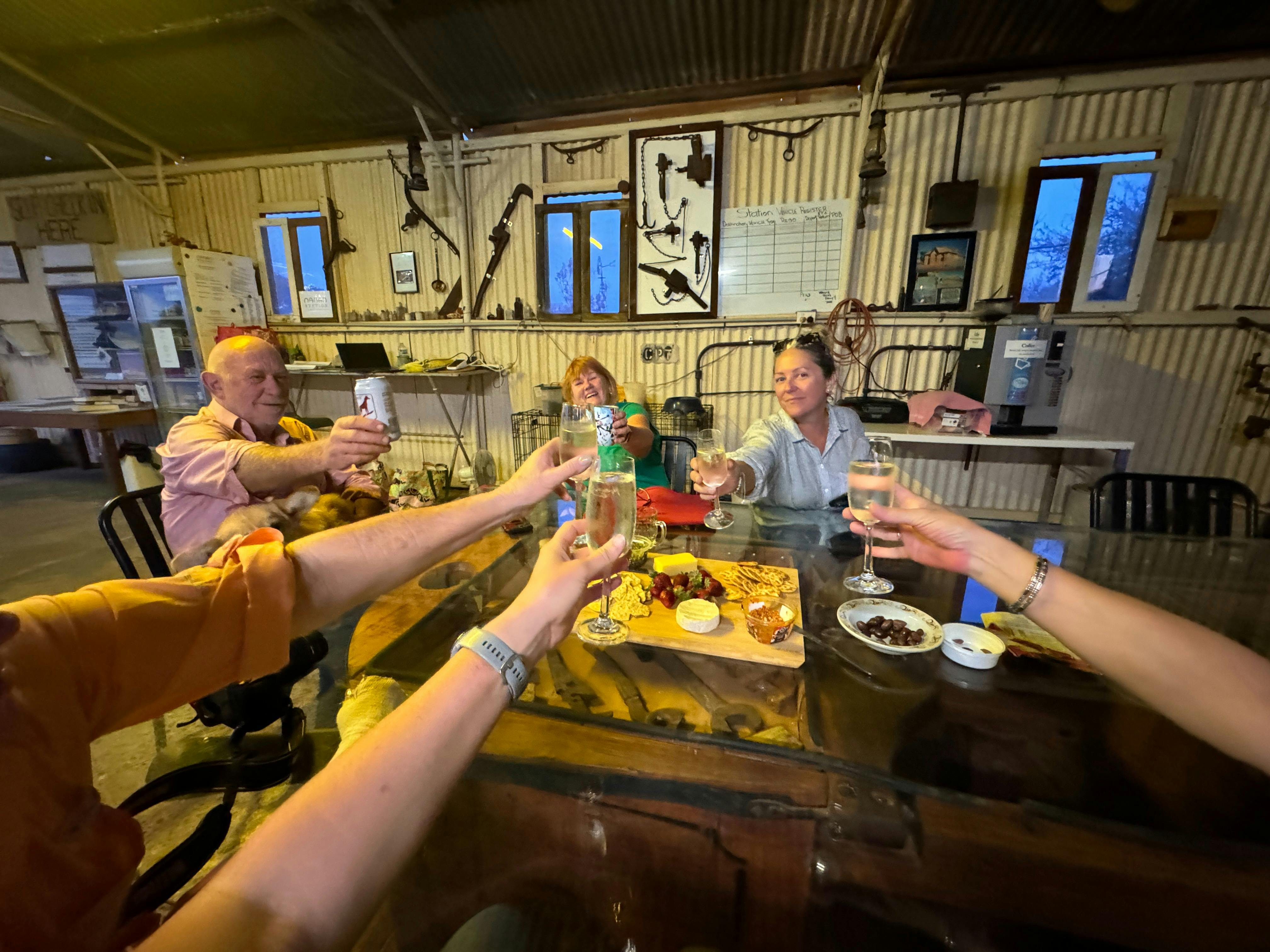 Happy hour at Nallan Station, enjoying country life