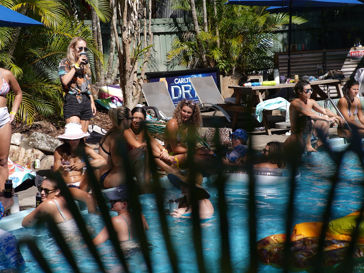 Guests by the pool