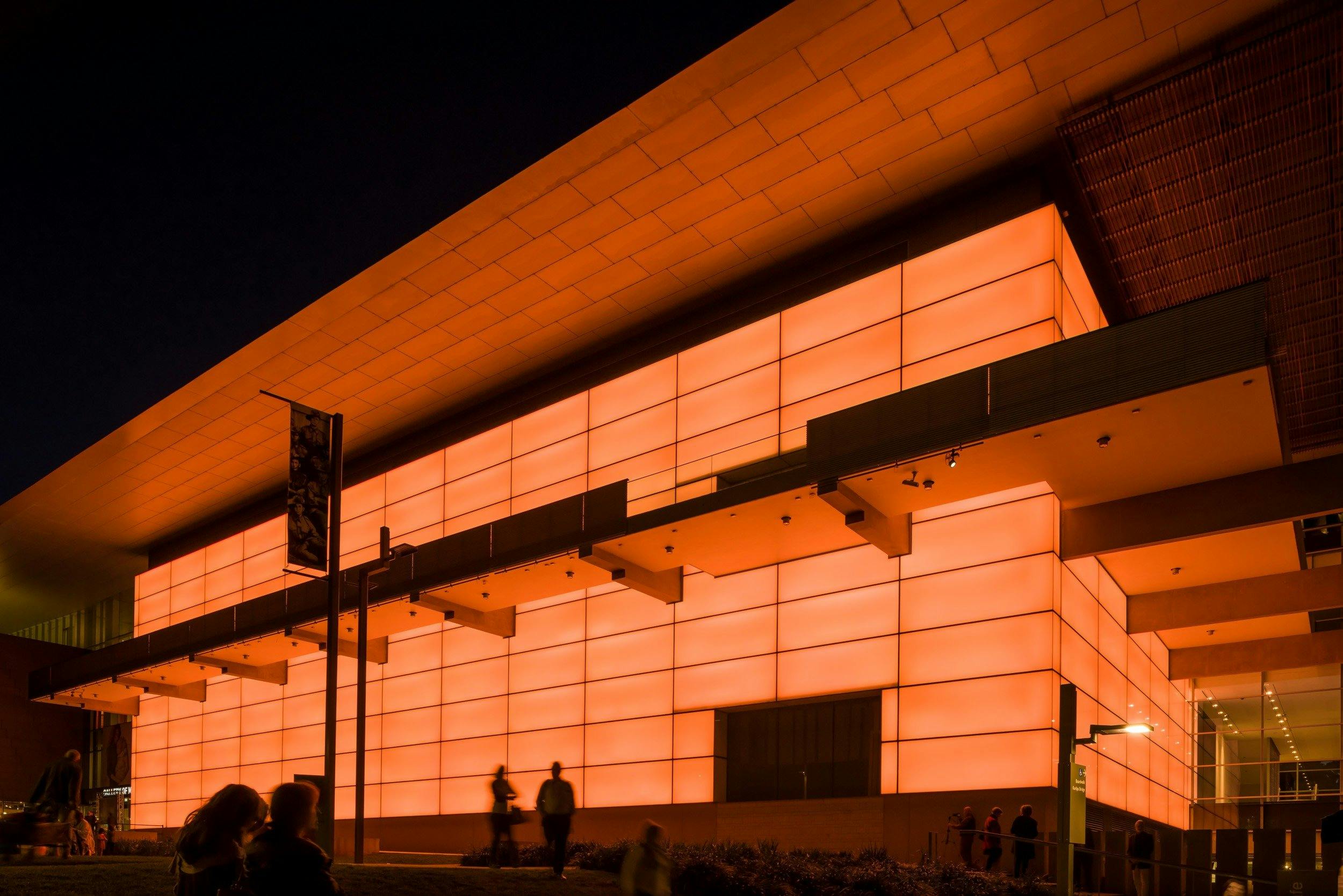 James Turrell's Night Life 2018. Commissioned to mark the 10th anniversary of the opening of GOMA