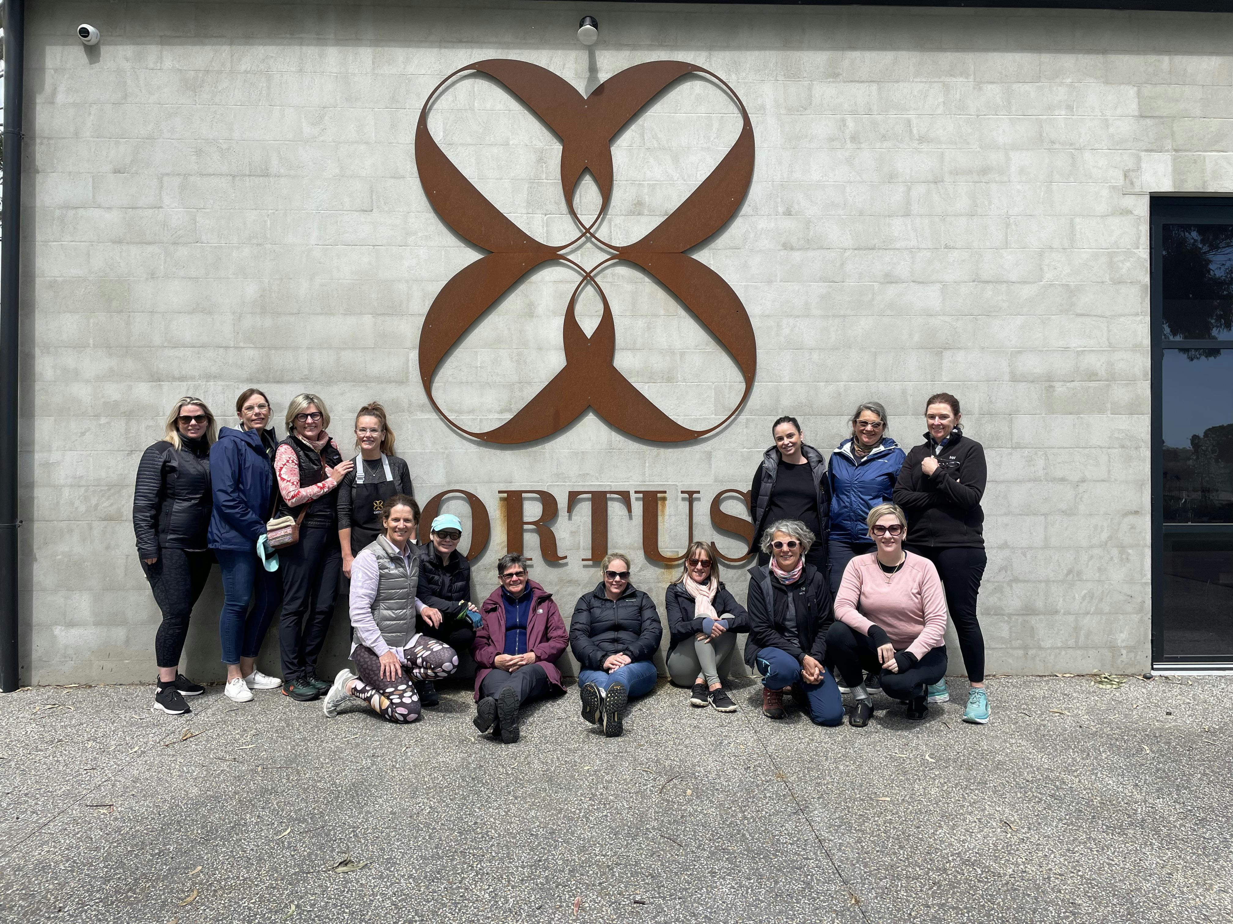 Group outside South Australian winery