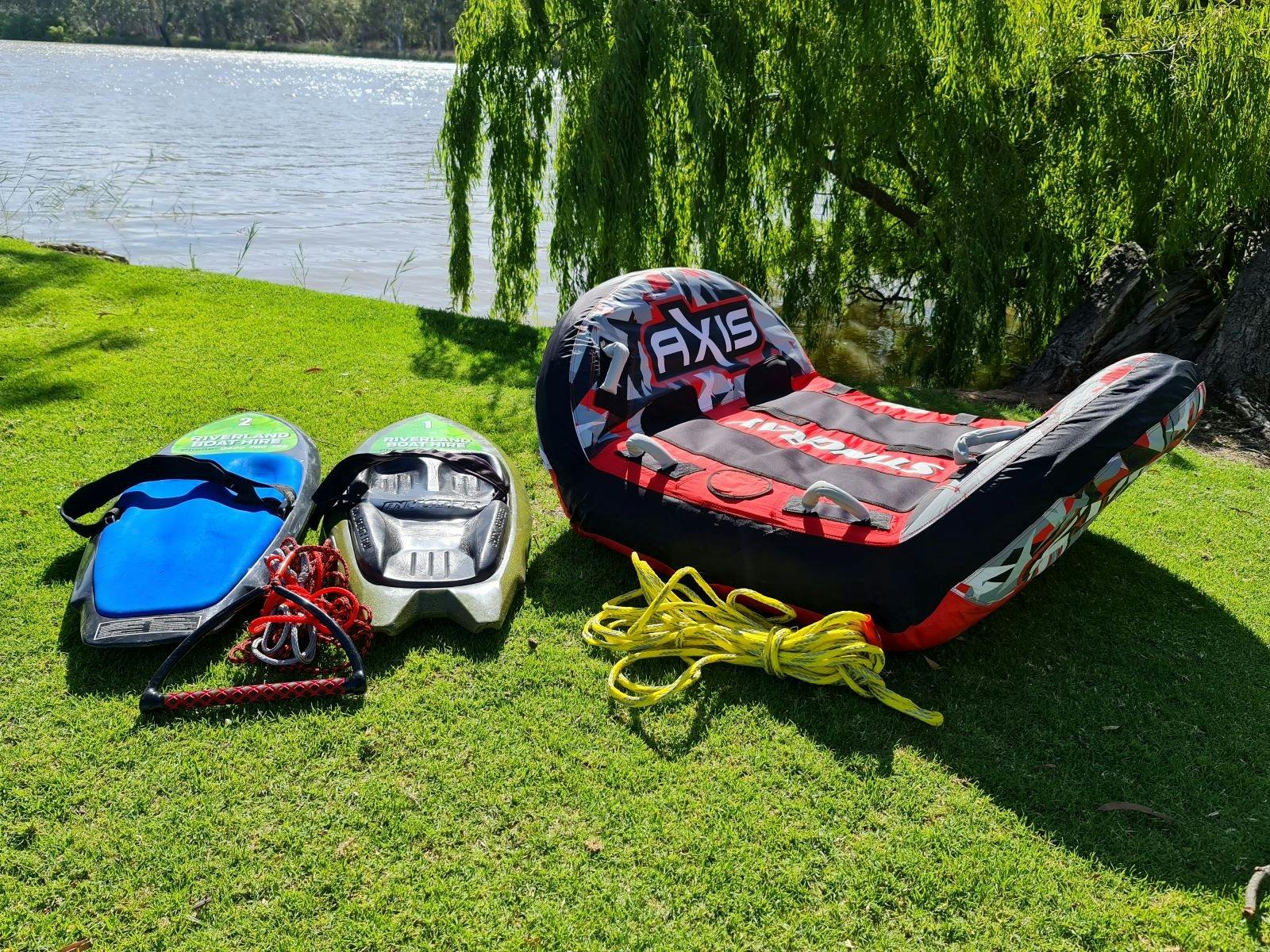 Kneeboards and Biscuit are provided with our Ski Boat