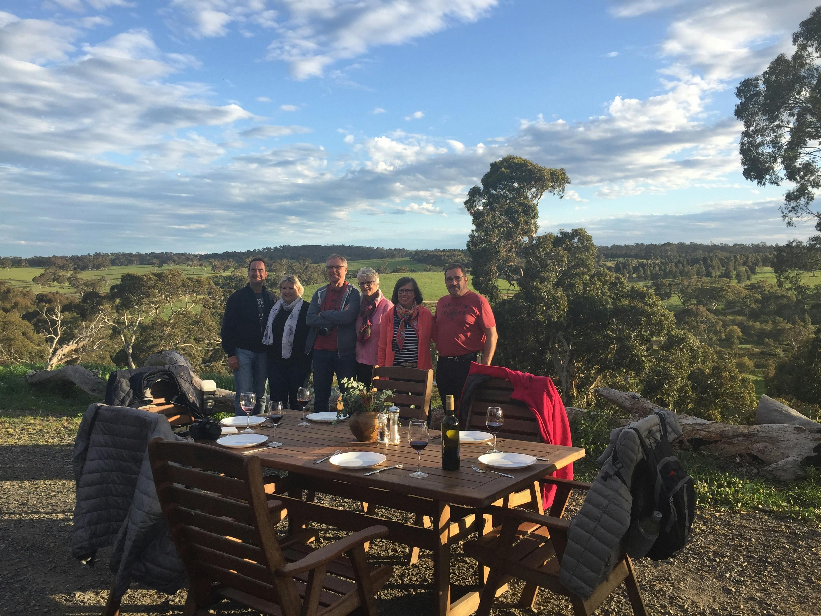 BBQ dinner with scenery