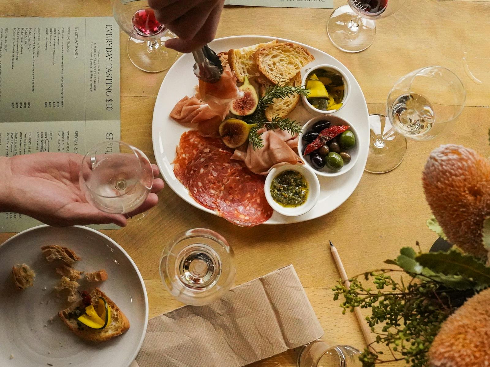 Salumi plate at cellar door