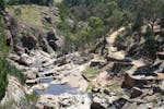 View of the Adelong Falls Gold Mill Ruins