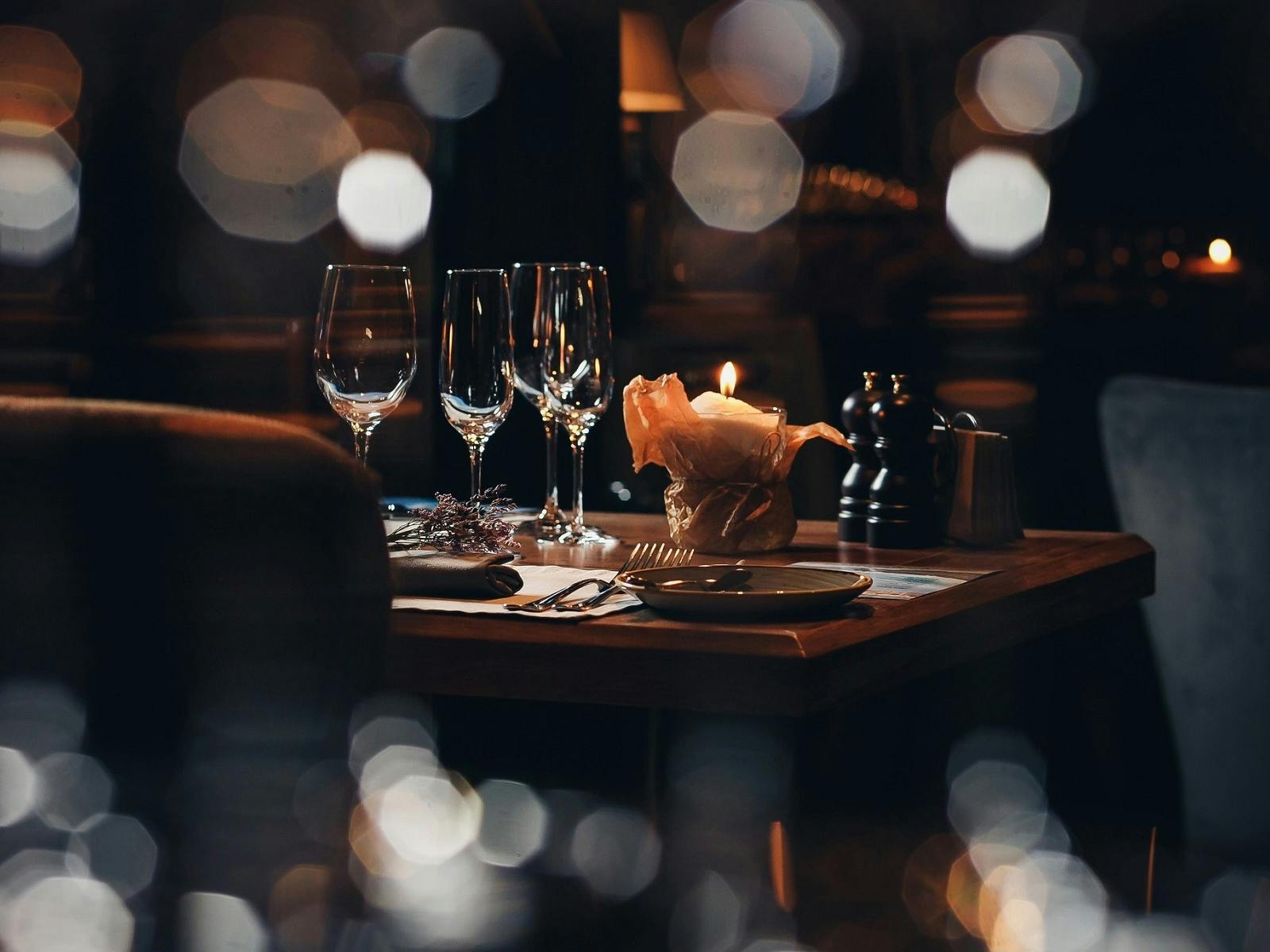 Candlelit dining