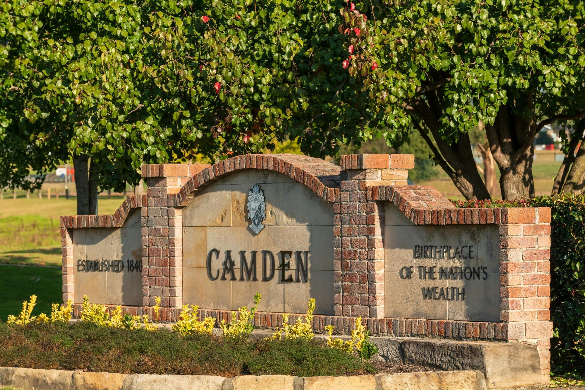 Camden brick sign
