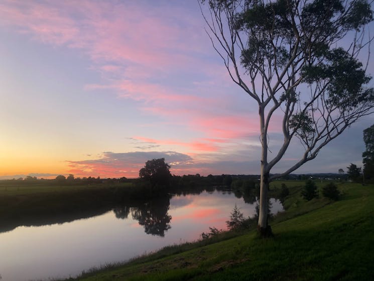 Sunset picture taken on Phoenix Park Farm overlooking Hunter River