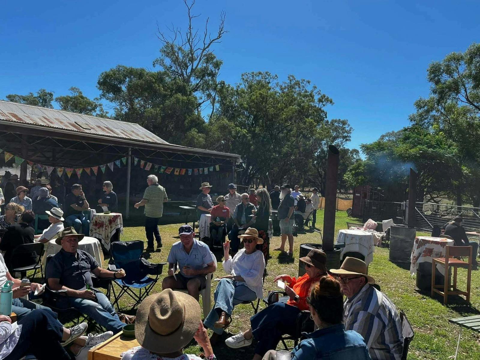 Attendees gathering at Fana Beag