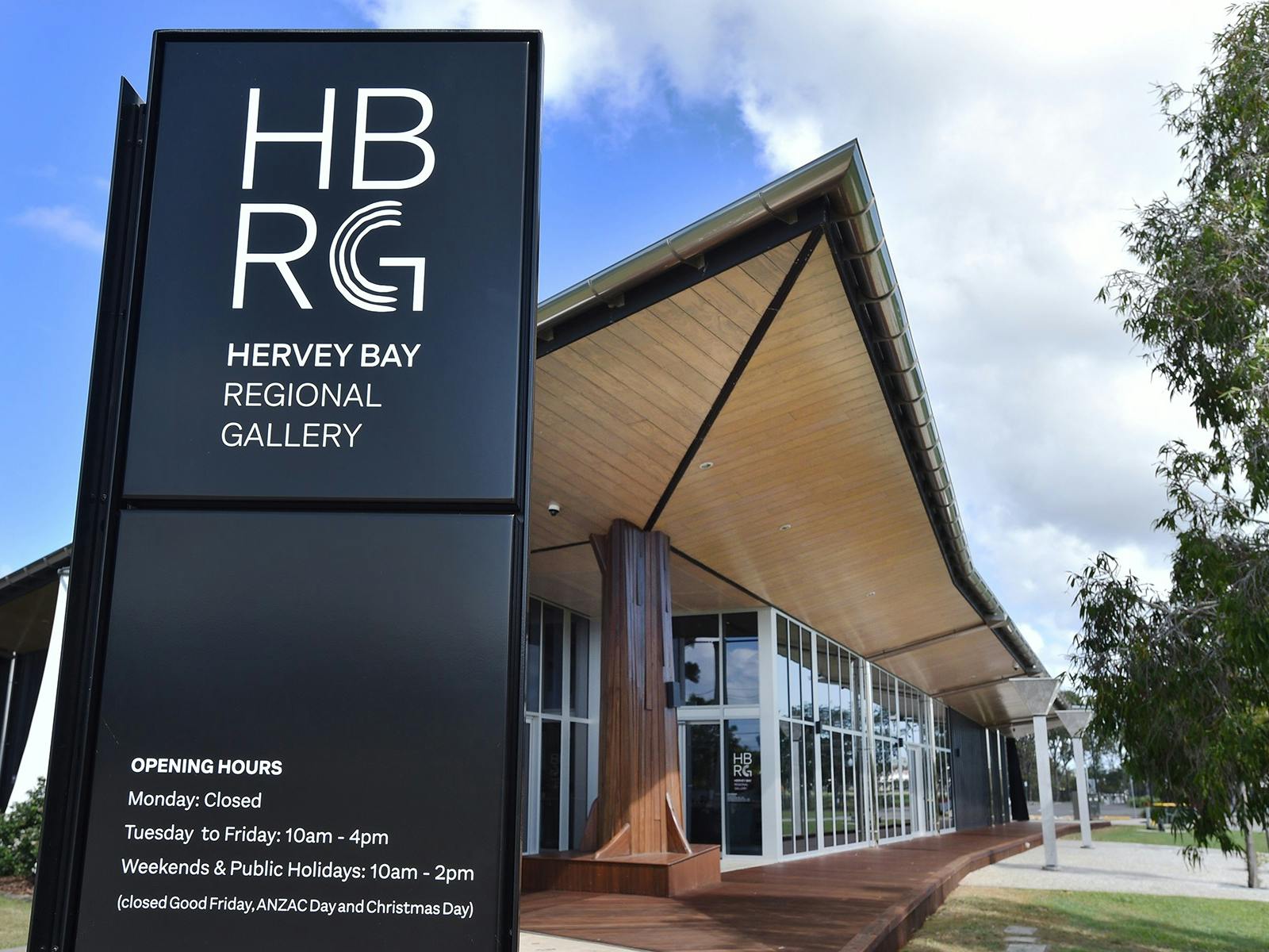 Hervey Bay Regional Gallery as seen from eastern entrance