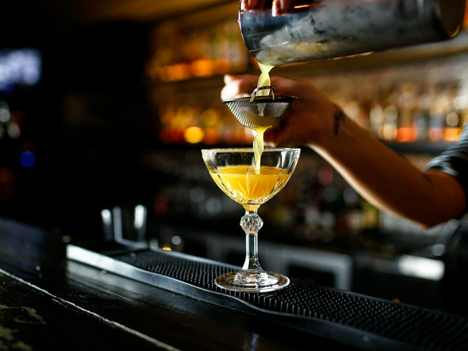 Vibrant cocktails can be enjoyed at TRAPT - This image is credited to The Urban List - Gareth Sobey