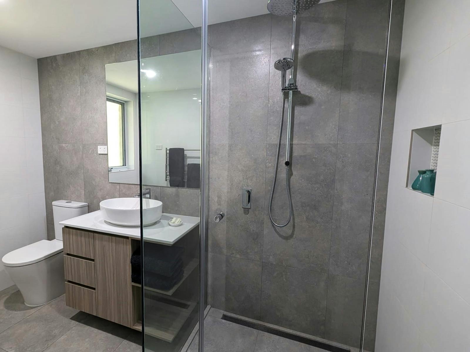 Bathroom with rain shower
