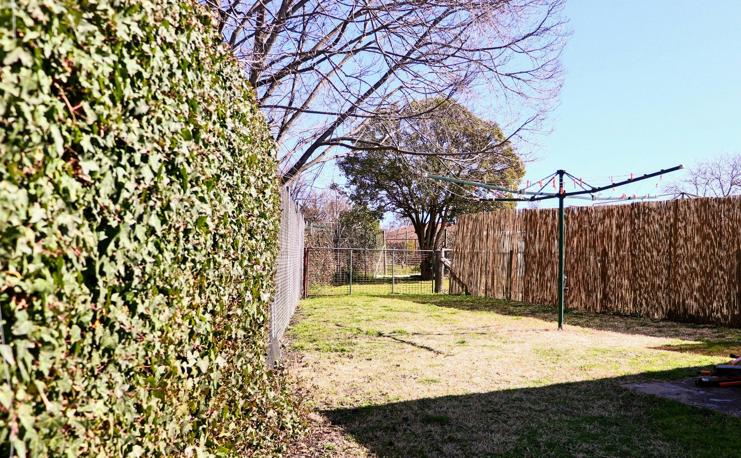 private fenced yard