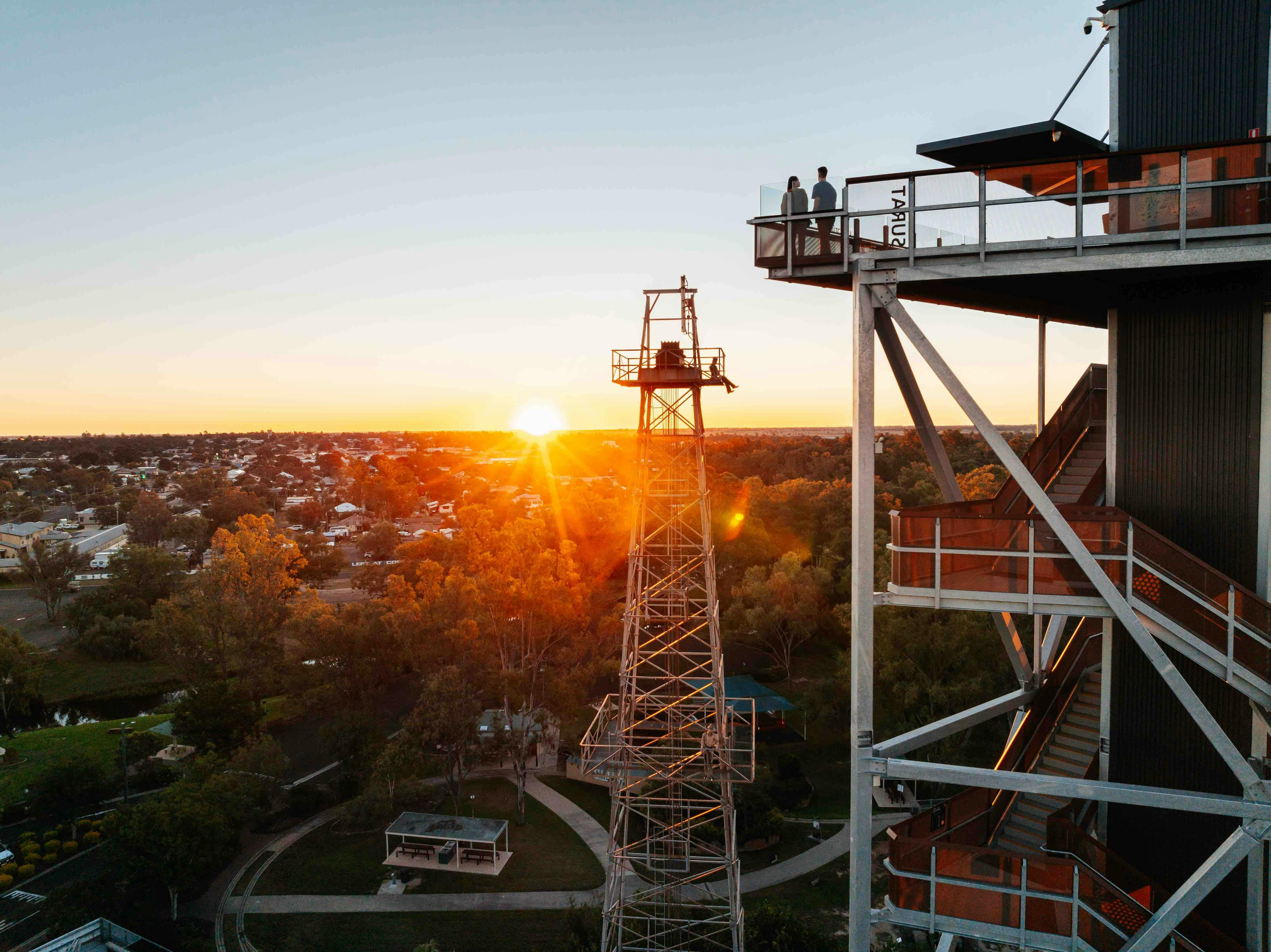 Sunset at a tower overlooking Roma