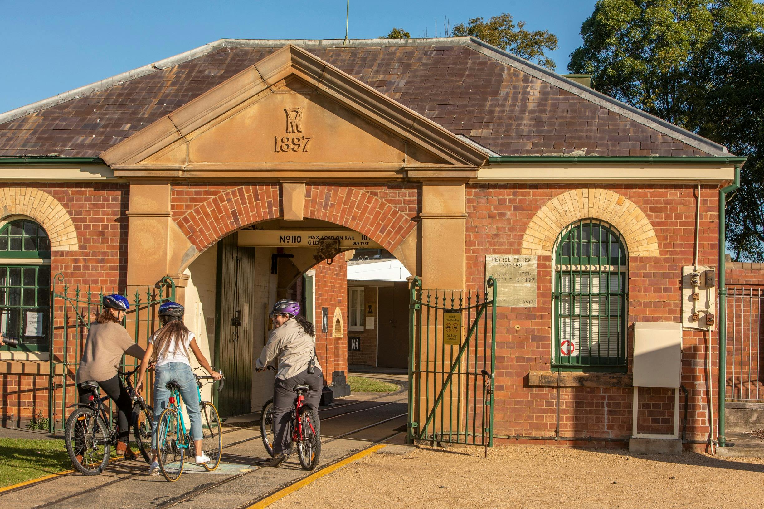 Bike riders at Newington Armory