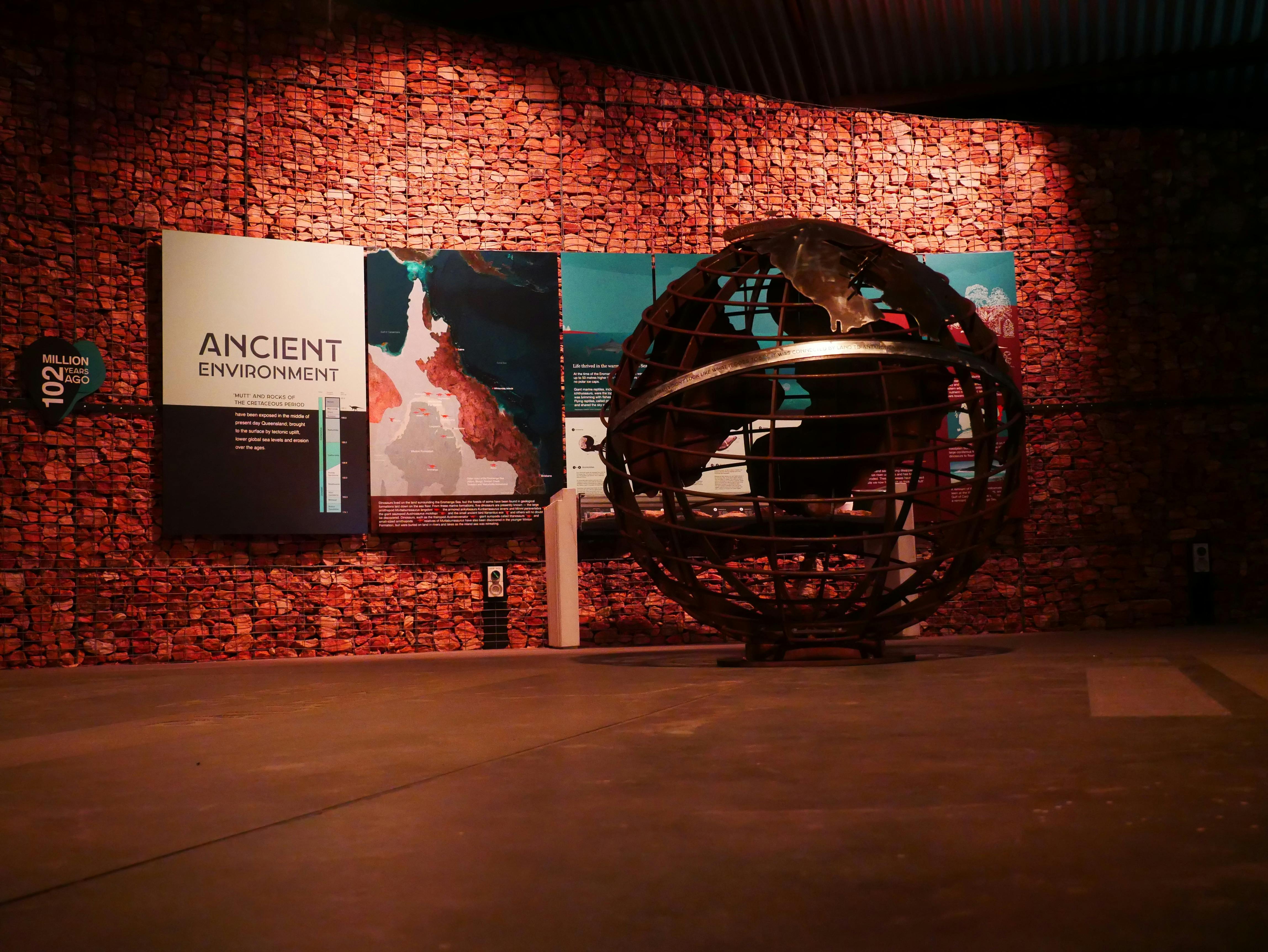 Nighttime at the Muttaburrasaurus Interpretation Centre