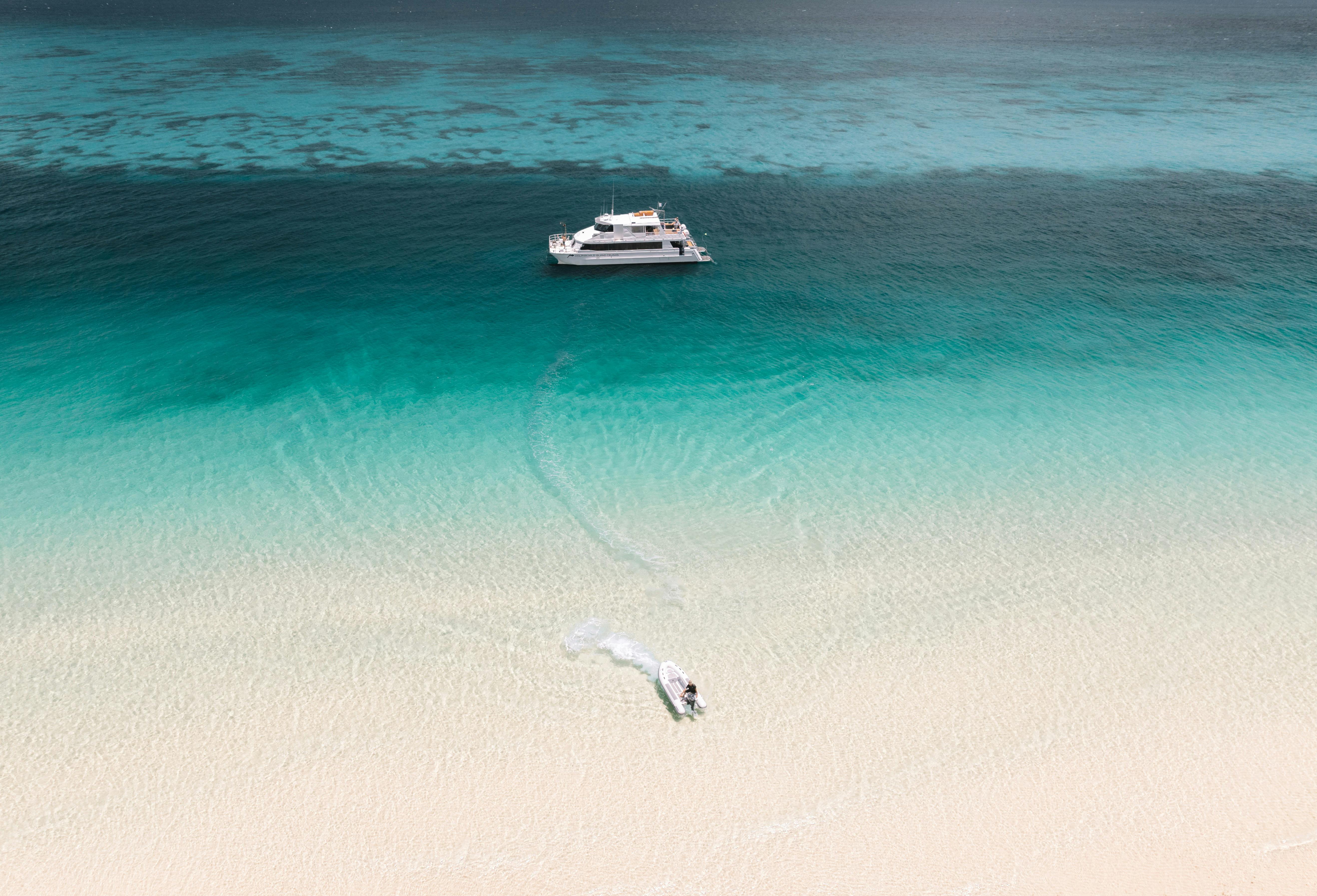 Supercat anchored on Moreton Island