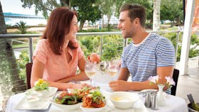 Beach front dining