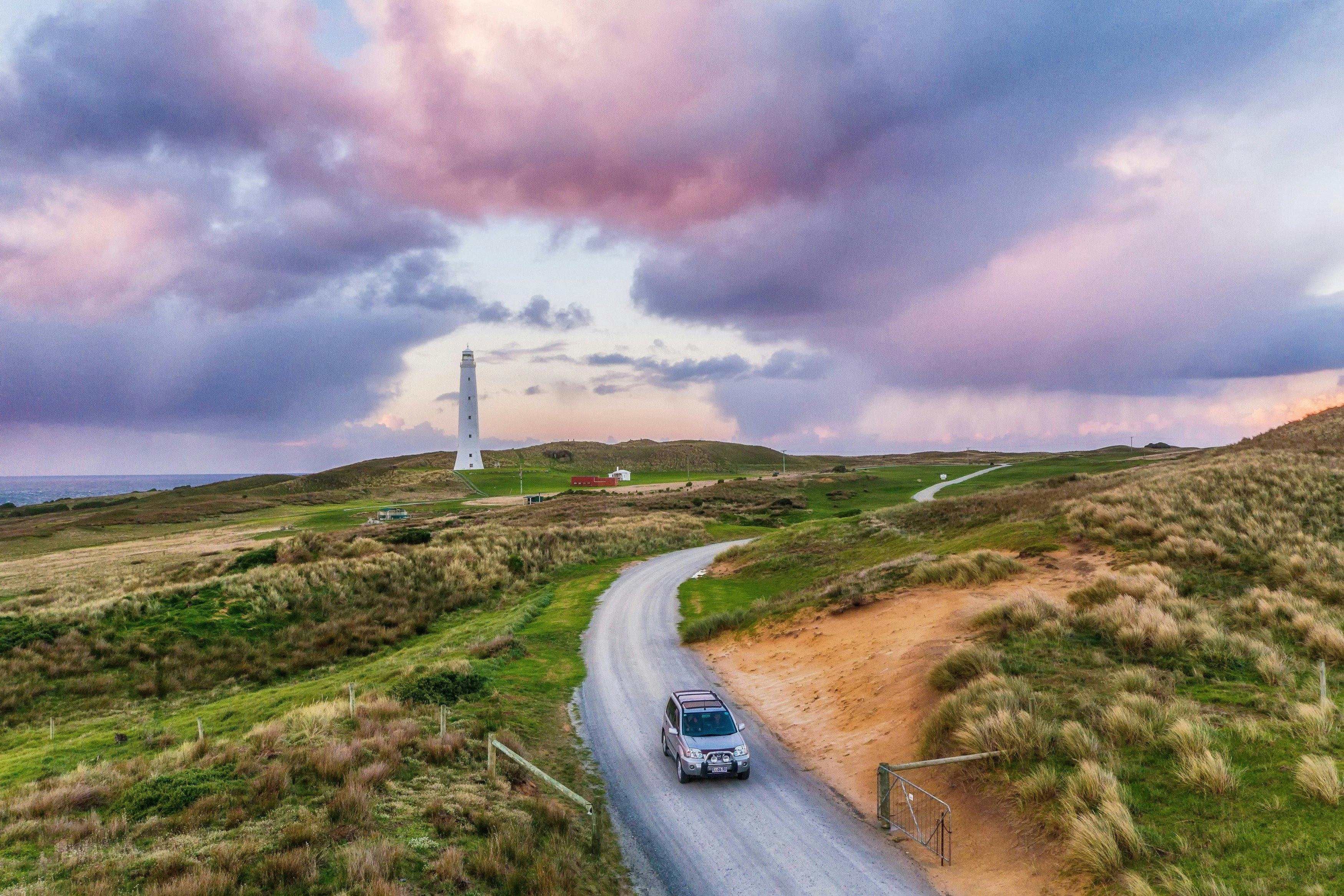 Cruising near Cape Wickham Lighthouse