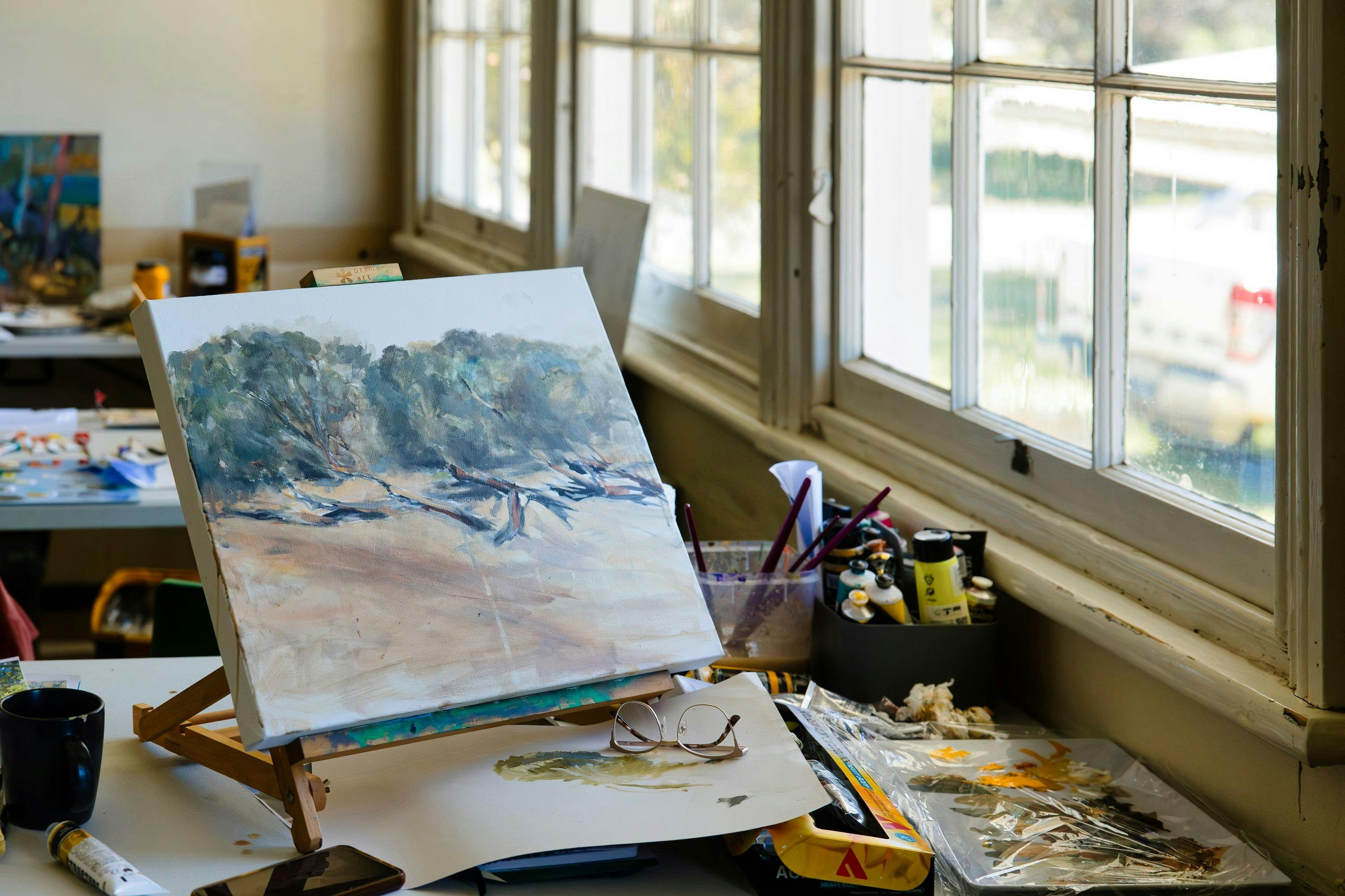 Art workshops in the Newbridge Schoolhouse were popular