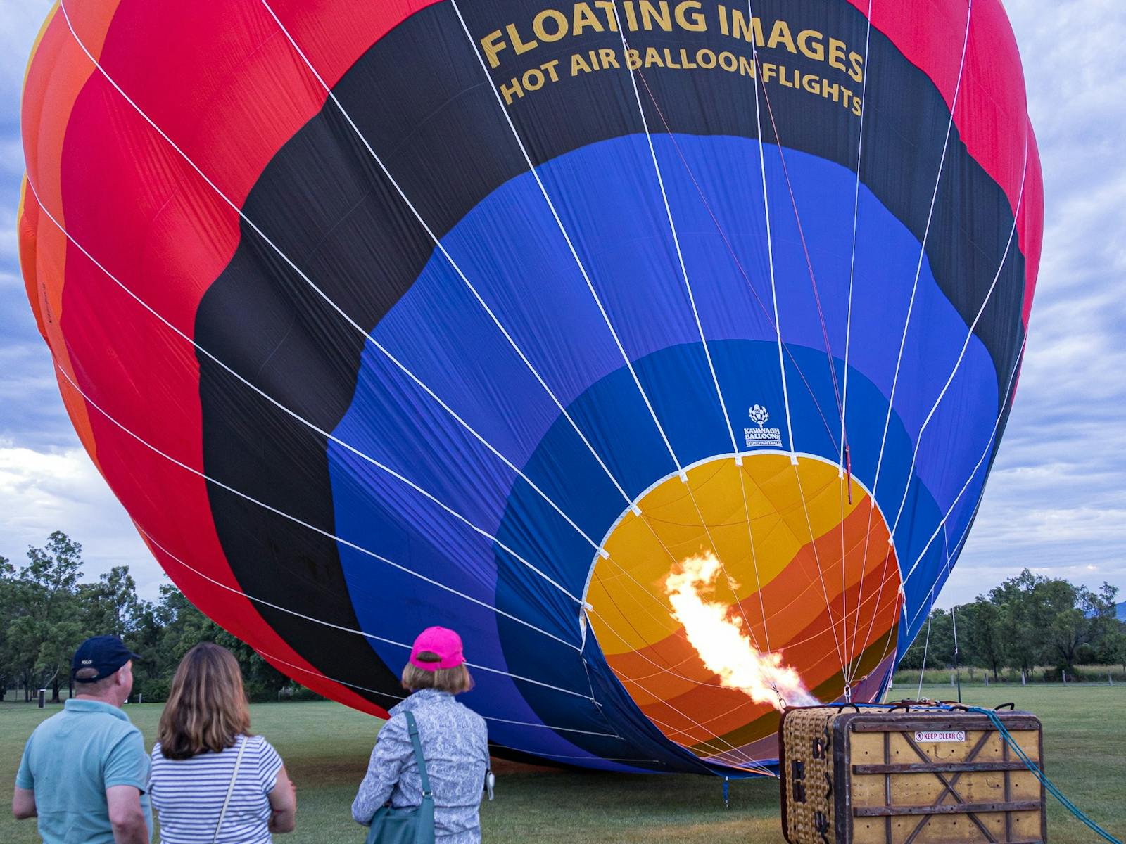 Inflating the balloon for small personal flight Inflating the balloon for small personal flight