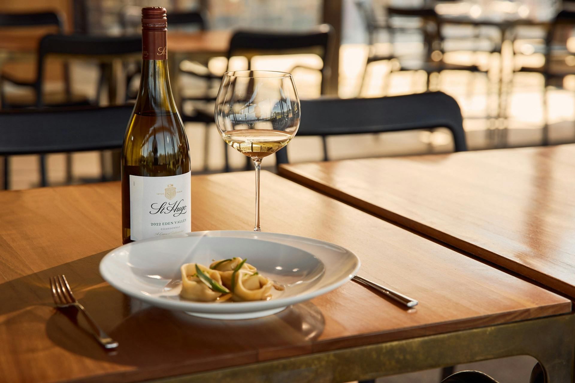 Gnocchi dish with wine