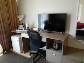 Our executive rooms have a coffee machine, executive chair & larger TV