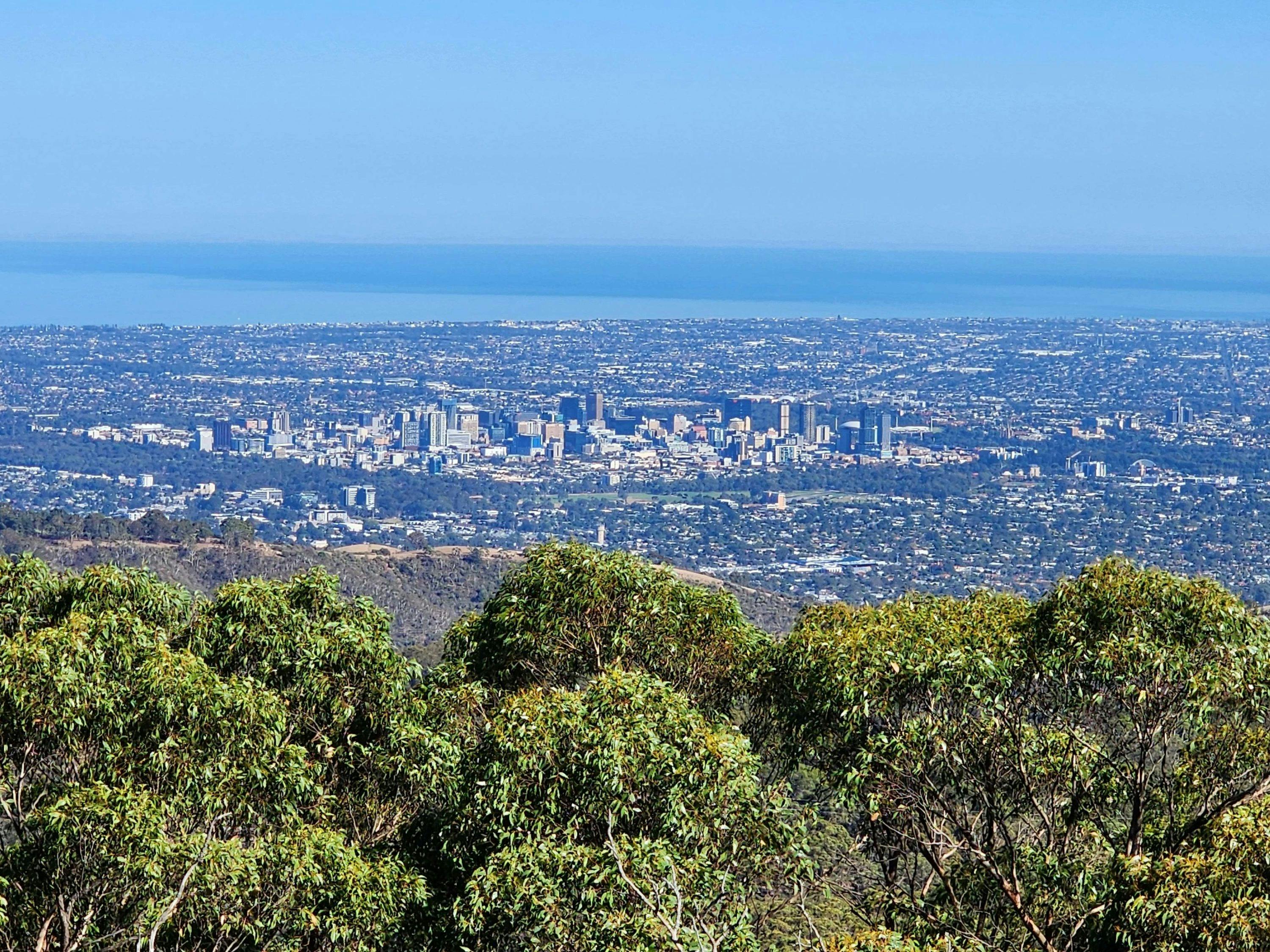 City of Adelaide from Mount Lofty Summit