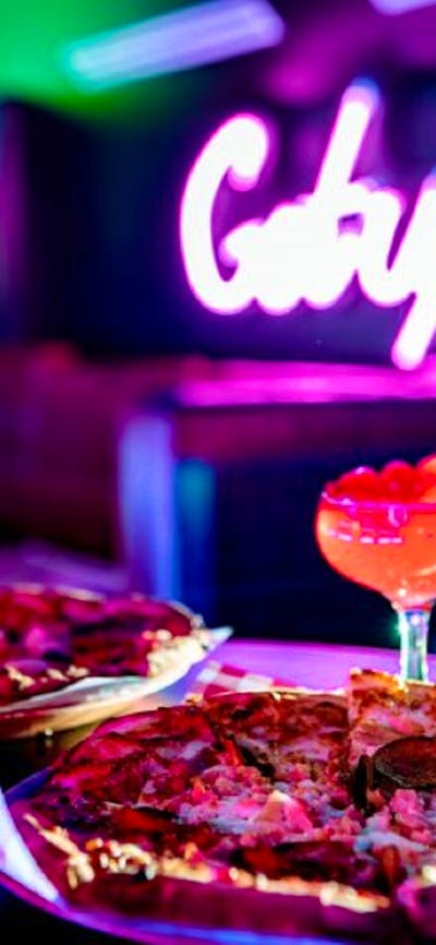 Beer, pizza and cocktails
