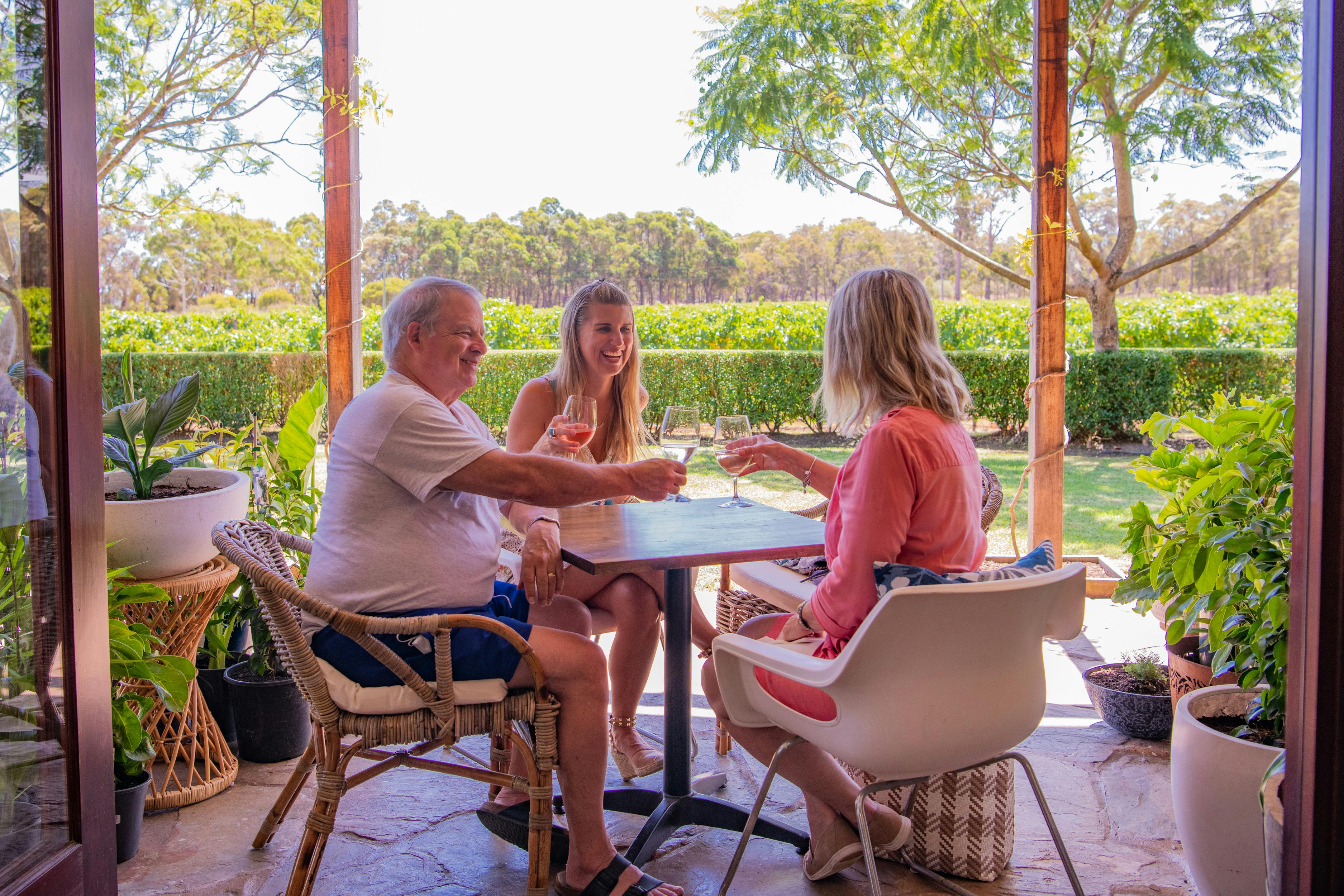 Enjoy a glass of Cowatrd & Black wine at Providore