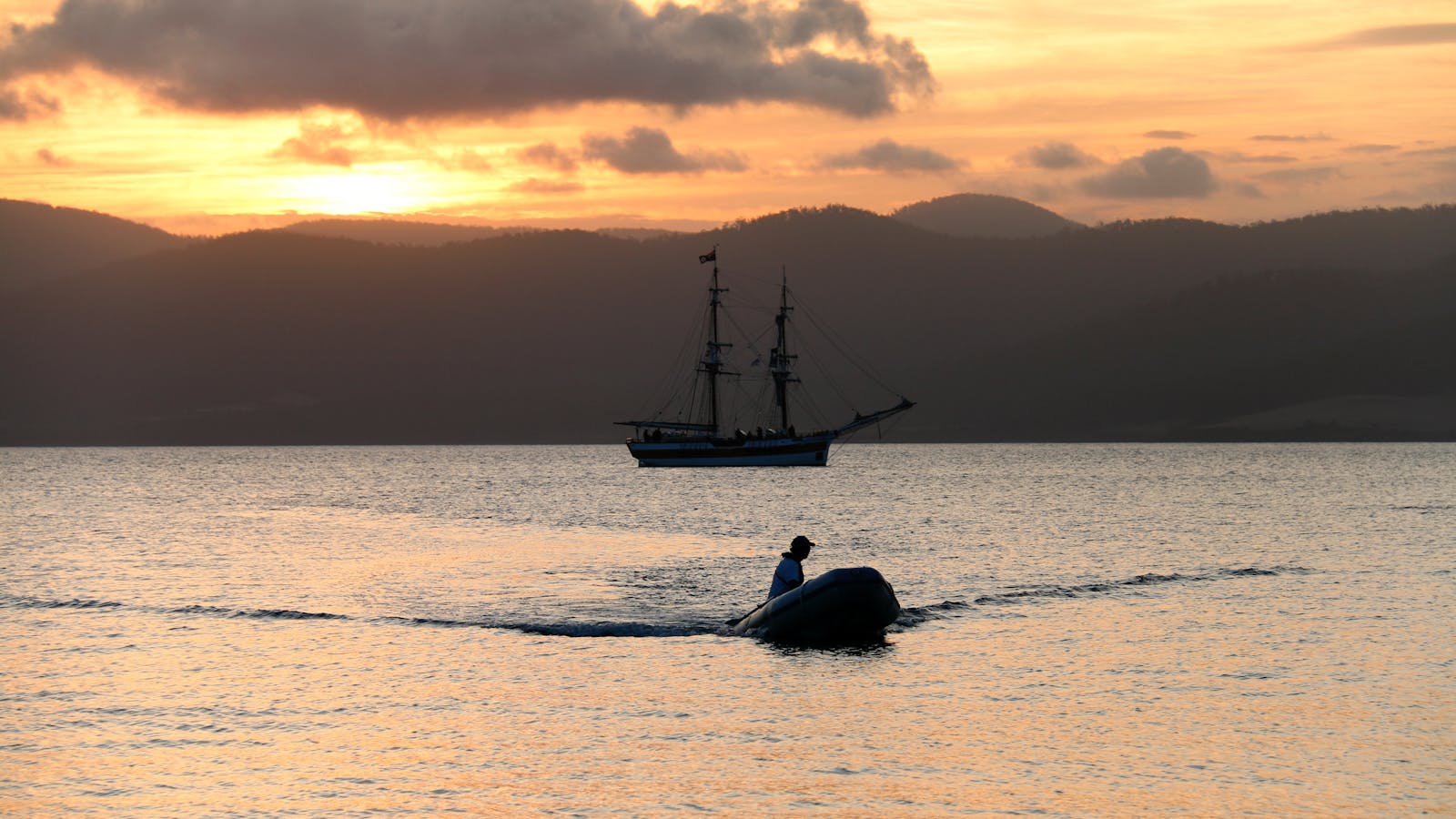 Catching the last rays of sun and the last ride home for the day