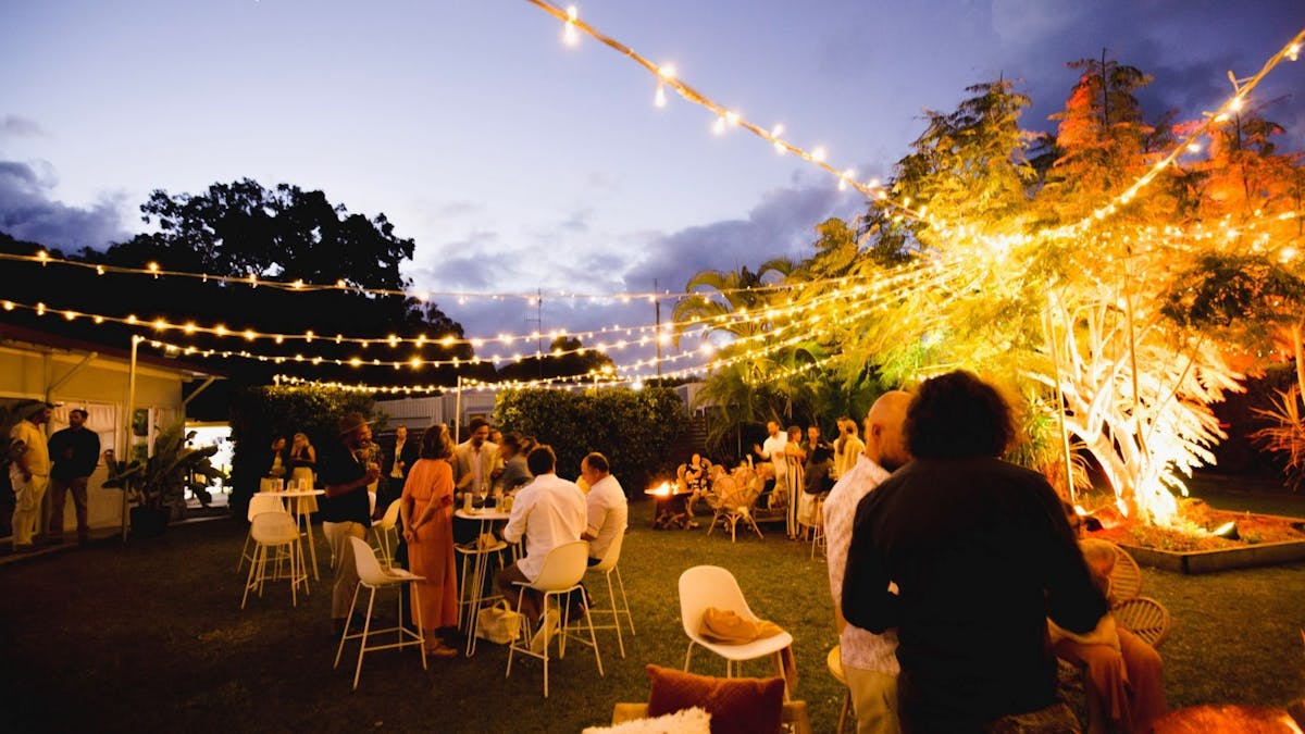 outside fairy lights
