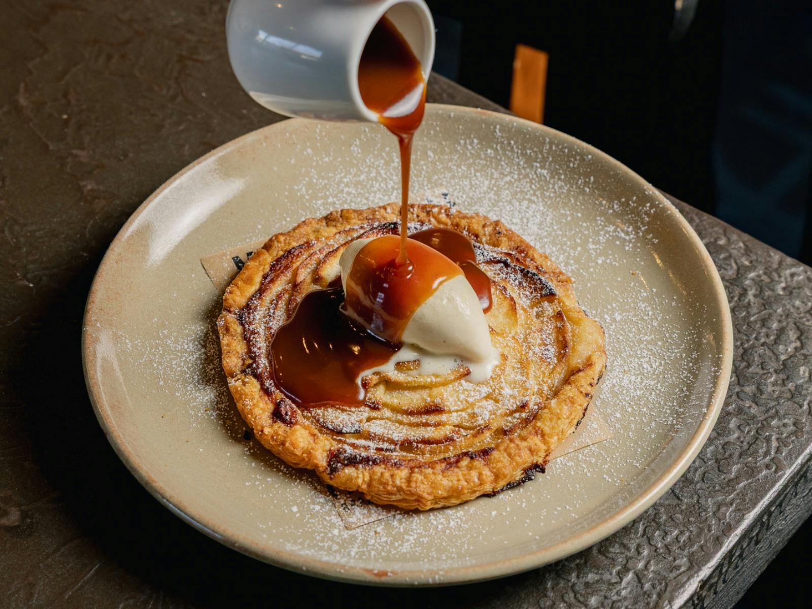 Apple & custard galette
