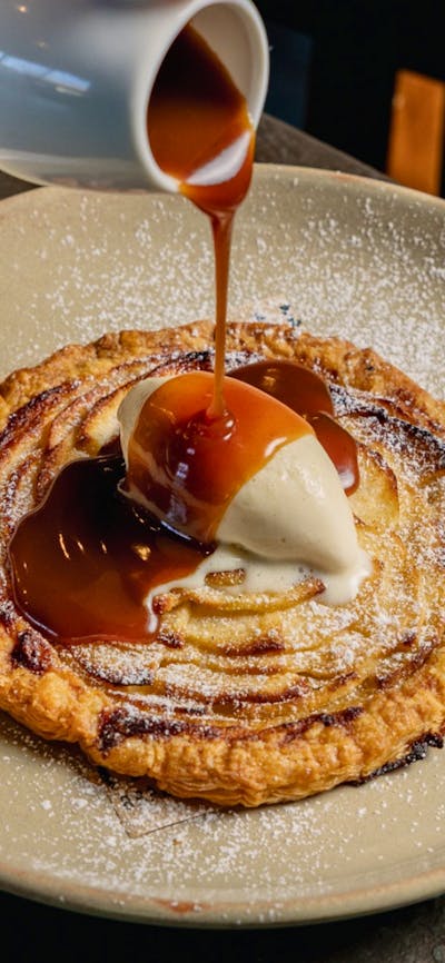 Apple & custard galette