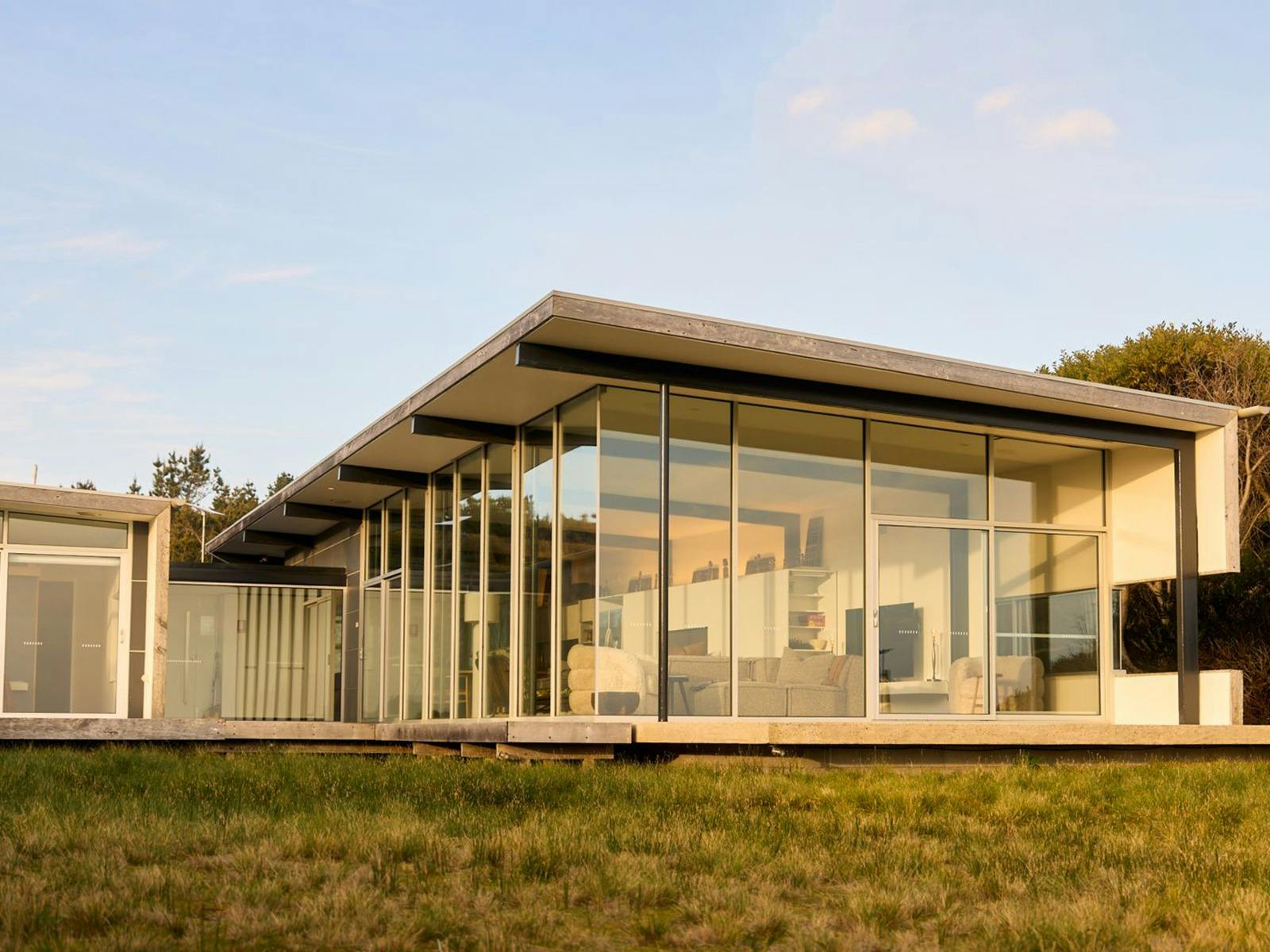 Fireside wine and starry skies over the sea image