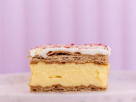 Vanilla Slice on a plate