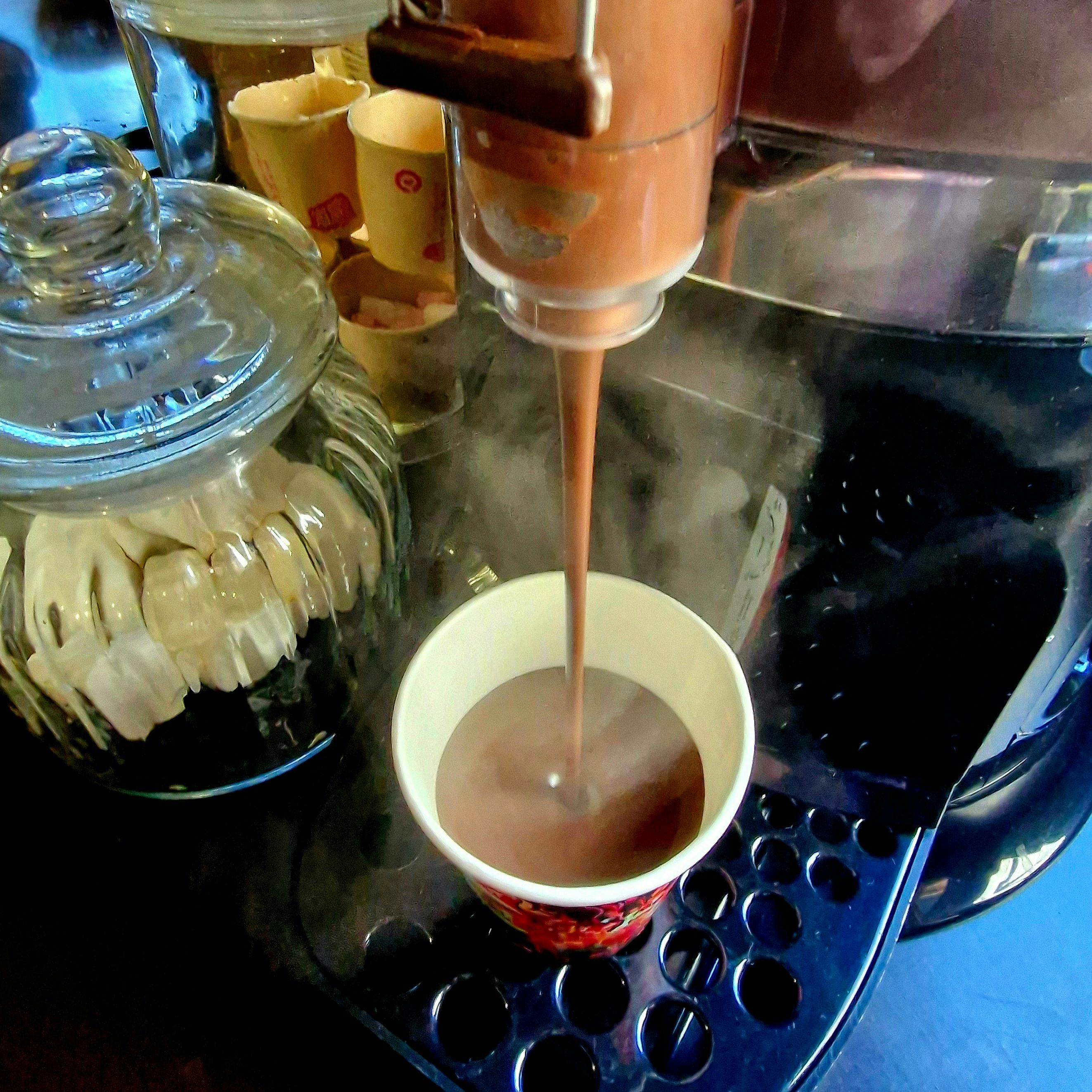 Belgian Hot Chocolate pouring