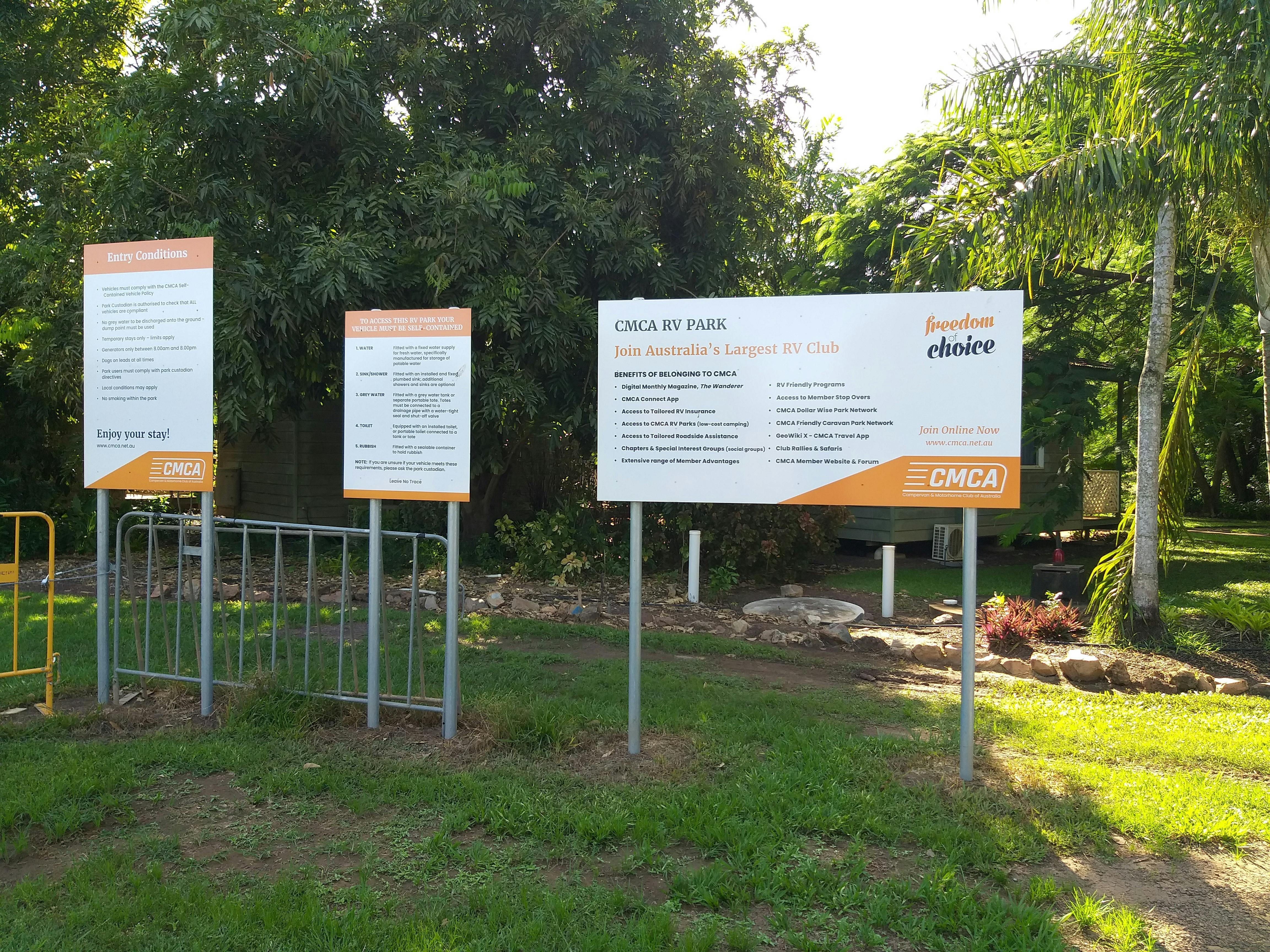 Entrance sign and rules of entry