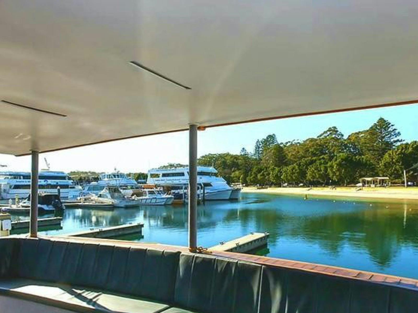 The YKNOT Catamaran provides 360 views of beautiful Port Stephens