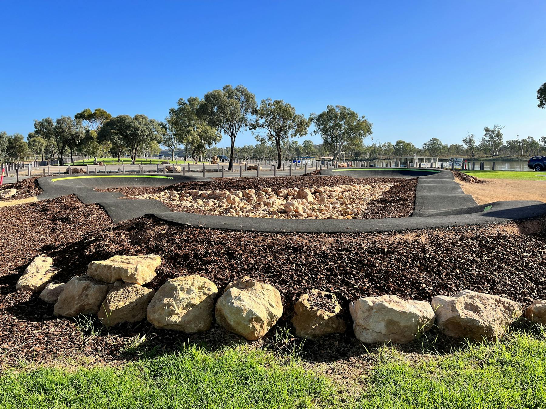 Pump track looking North