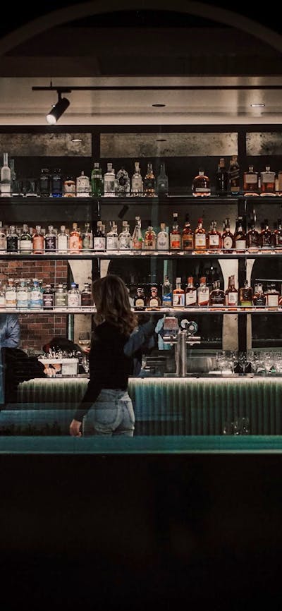 Night street view of Corella Bar