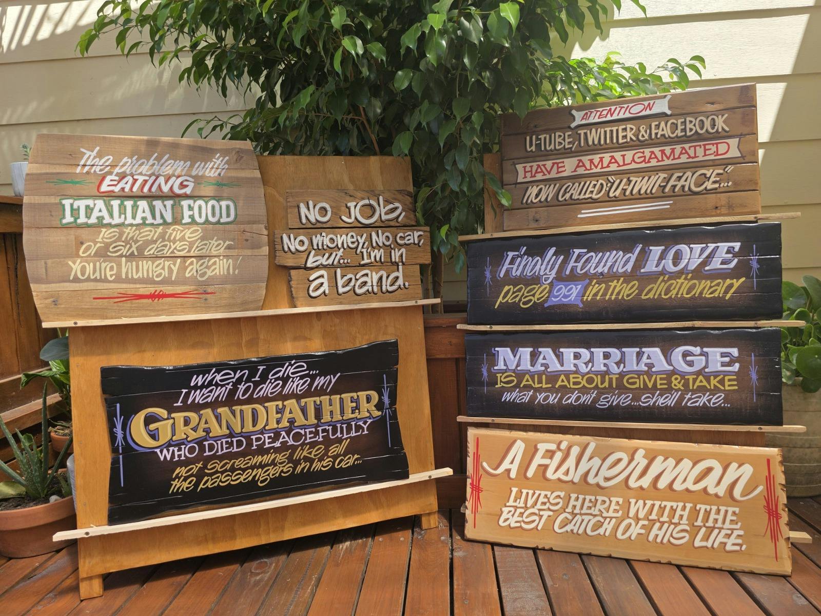 Tag's Old School Handwritten Novelty Signs Exhibition