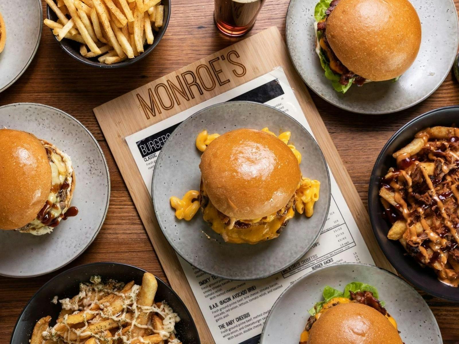 Monroe's burgers & Beers by helicopter