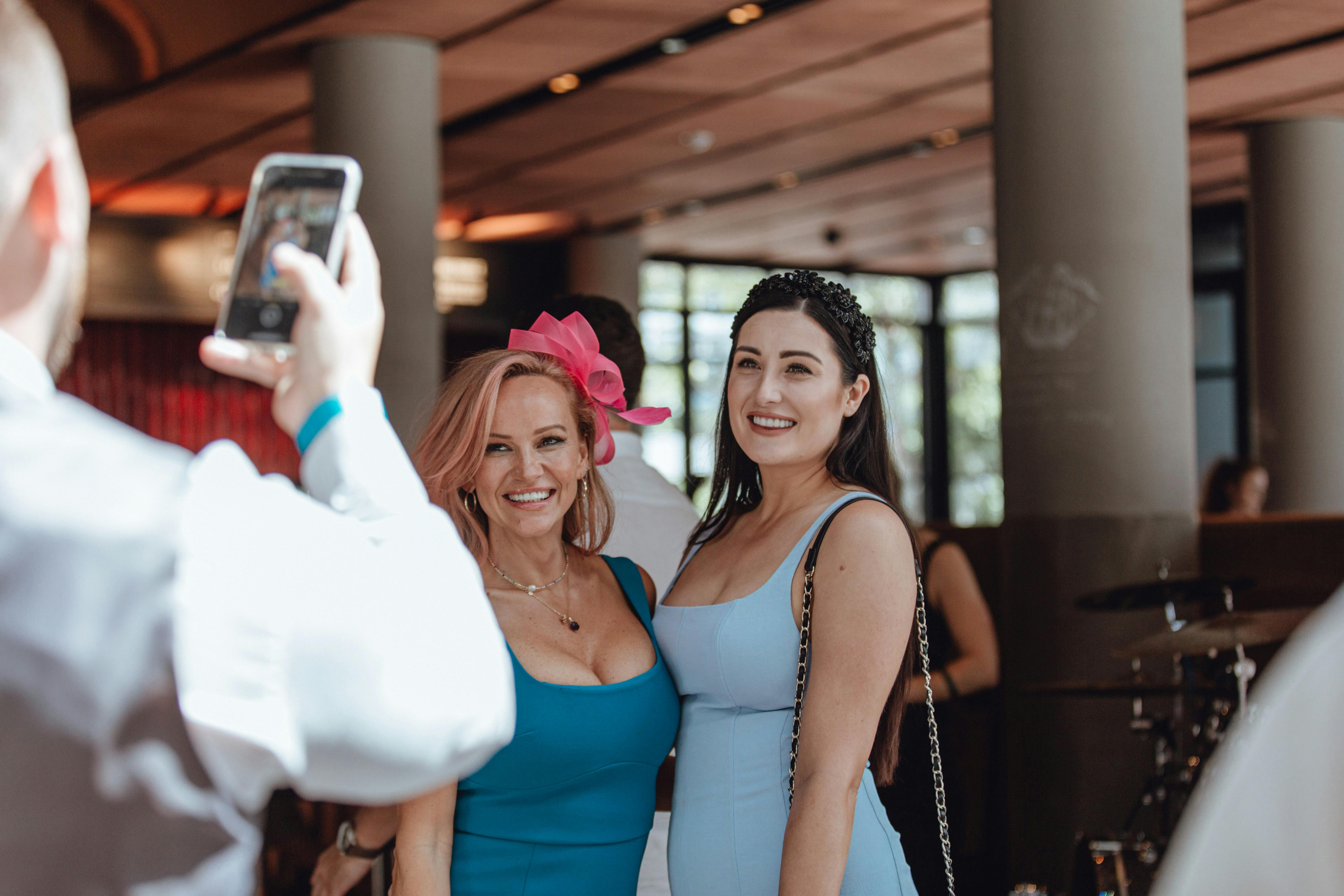 Girls dressed up for Melbourne Cup