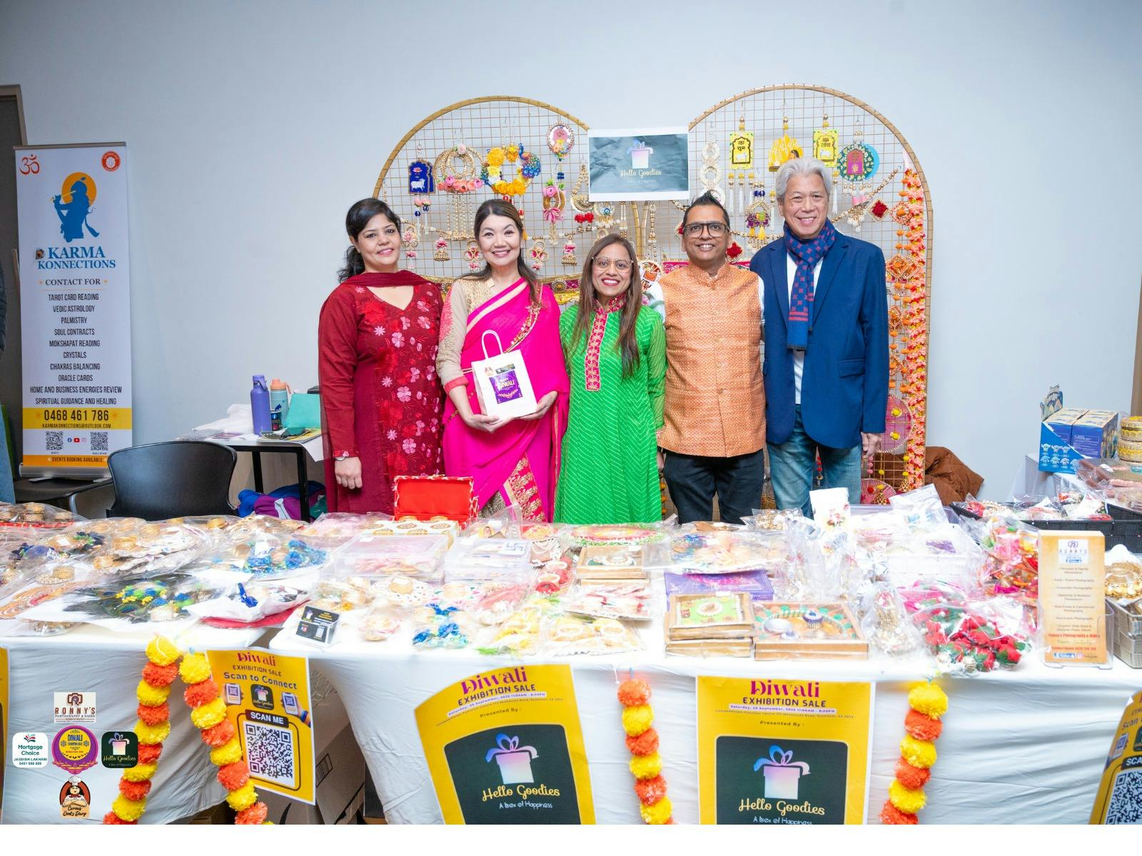 Distinguished guests visiting an exhibitor stall at the 2025 Diwali Exhibition Sale