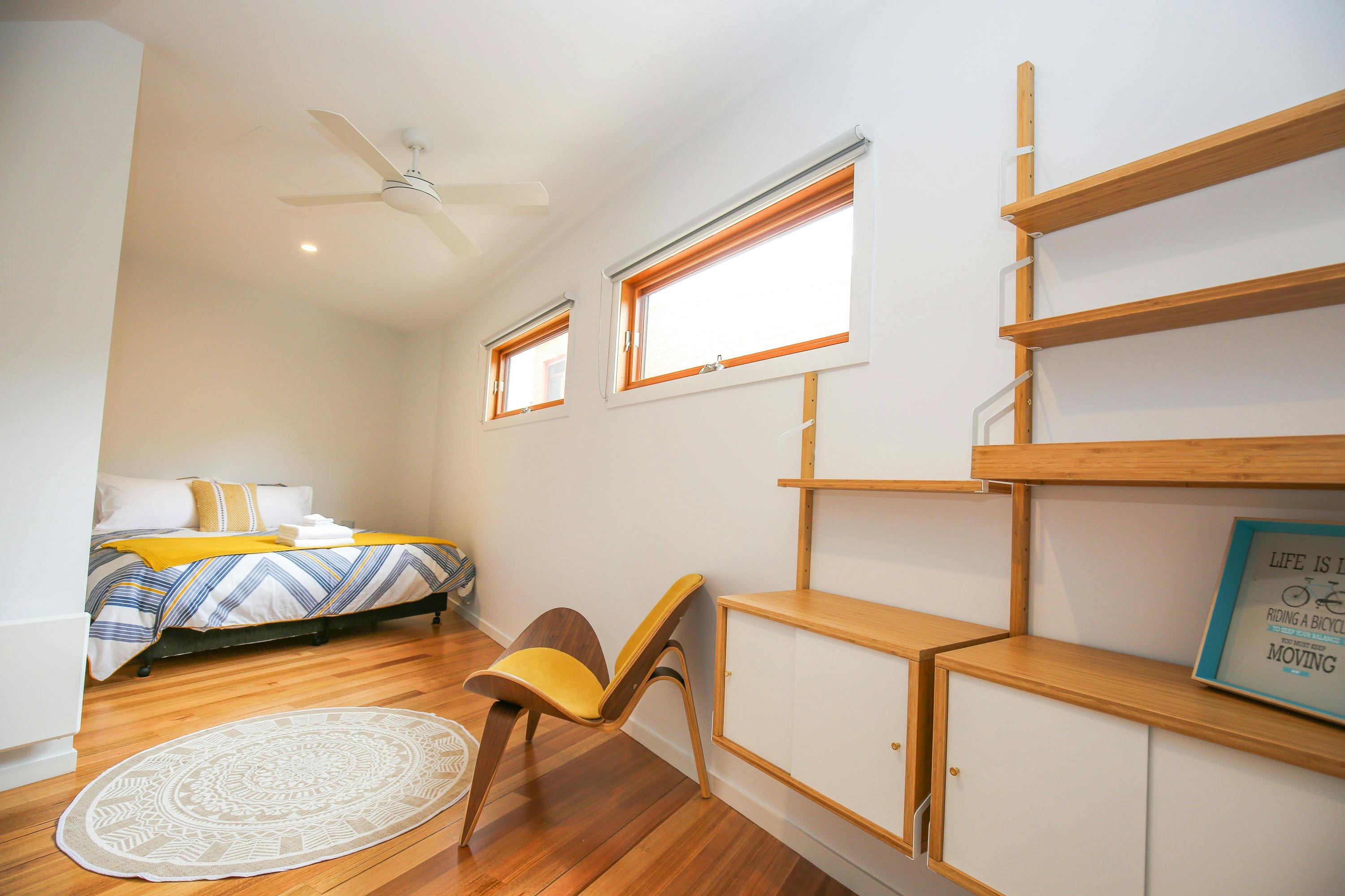 King splitable bedroom 2 at The Stelvio Villas Two Bright Accommodation Alpine Valley Getaways