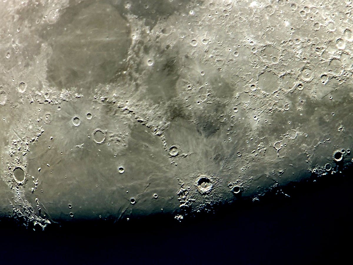 a view of the Moon through our telescope