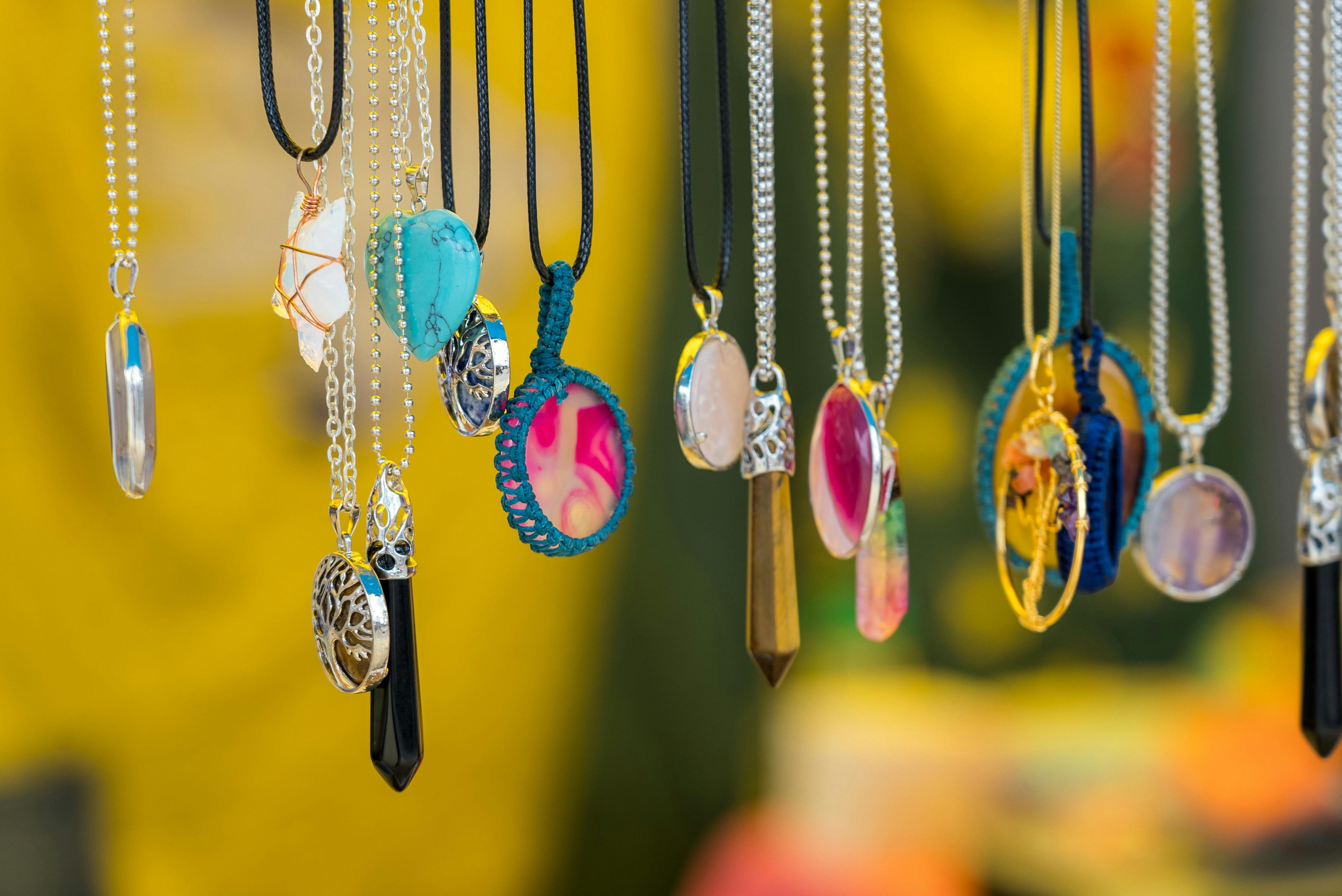 Hanging jewellery at Minerama