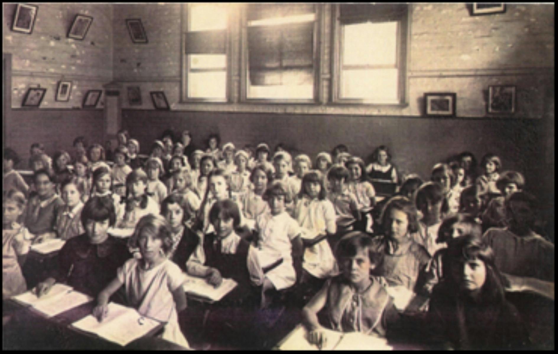 A classroom at the Girls Department, Albury Public circa 1930