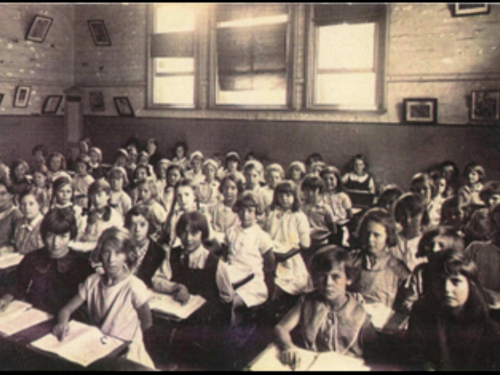 A classroom at the Girls Department, Albury Public circa 1930