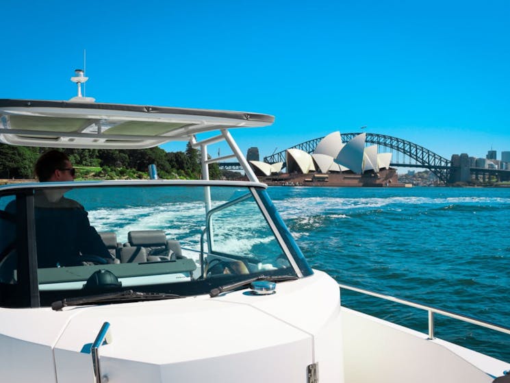 axopar on Sydney harbour